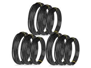 9 Rolls Bonsai Wires Anodized Aluminum Bonsai Training Wire with 3 Sizes 10 mm 15 mm 20 mm Total 147 Feet Black