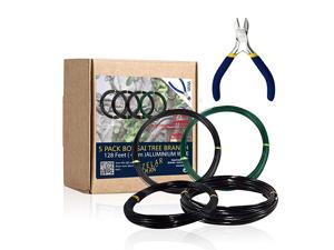 Bonsai Training Wire Set of 4 Total 128 Feet32 Feet Each Size 3 Size 10MM15MM20MM Corrosion and Rust Resistant with Bonsai Wire Cutter