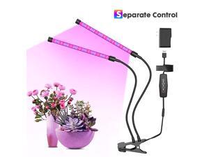 LED Grow Light Red Blue Spectrum for Indoor Plants with Timer 2Head Plant Growing Lamps with 3 Switch Modes and 6 Levels Dimmable for Succulent Plants Hydroponic Plants LED Grow Light Red Blue Spectrum for Indoor Plants with Timer 2Head Plant Growing Lamps with 3 Switch Modes and 6 Levels Dimmable for Succulent Plants Hydroponic Plants