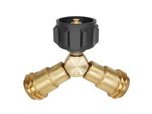 Propane Splitter Propane Tank Y Splitter Adapter with Valves 2 Way LP Gas Adapter Tee Connector for 20lb Propane Tank Cylinder Work with BBQ Grills Camping Stoves Gas Burners Heater Propane Splitter Propane Tank Y Splitter Adapter with Valves 2 Way LP Gas Adapter Tee Connector for 20lb Propane Tank Cylinder Work with BBQ Grills Camping Stoves Gas Burners Heater