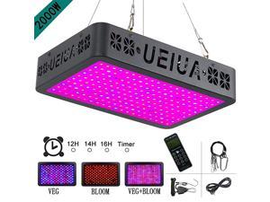 LED Grow Light  2000W Full Spectrum Remote Control Grow Lamp with TemperatureHumidity MonitorGroup ControlTimingVeg amp Bloom SwitchDaisy Chain for Indoor Plants10W OSRAM LEDs 200PCS