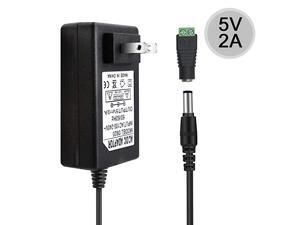 5V Low Voltage Power Supply Transformer Power Adapter DC 5V 2A 10 Watt Max AC 100240V to DC 5V with 5521 DC Female Barrel Connector 5V Low Voltage Power Supply Transformer Power Adapter DC 5V 2A 10 Watt Max AC 100240V to DC 5V with 5521 DC Female Barrel Connector