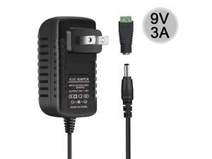 9V Low Voltage Power Supply Transformer Power Adapter DC 9V 3A 27 Watt Max AC 100240V to DC 9V with 5521 DC Female Barrel Connector 9V Low Voltage Power Supply Transformer Power Adapter DC 9V 3A 27 Watt Max AC 100240V to DC 9V with 5521 DC Female Barrel Connector