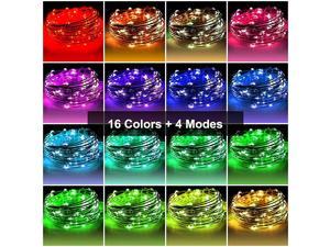 Battery Operated and USB Powered String Lights 26ft 80LED Fairy Lights Waterproof Multicolor Changing String Lights with Remote Control for Indoor Outdoor Bedroom Party Christmas 16 Colors