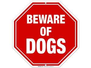 Beware of Dog Sign 12x12 Octagon Shaped Rust Free Aluminum WeatherFade Resistant Easy Mounting IndoorOutdoor Use Made in USA by Beware of Dog Sign 12x12 Octagon Shaped Rust Free Aluminum WeatherFade Resistant Easy Mounting IndoorOutdoor Use Made in USA by