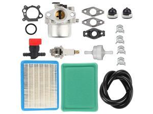 Carburetor Tuneup kit with Air Fuel Filter Line Shutoff Valve for 794304 796707 799866 790845 799871 Craftsman Toro