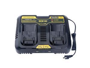 Replacement for Dewalt 20V Battery Charger DCB102BP DCB102 DCB104 DCB115 Compatible with Dewalt 12V 20V Lithium Battery DCB206 DCB205 DCB204 DCB120 DCB127 Replacement for Dewalt 20V Battery Charger DCB102BP DCB102 DCB104 DCB115 Compatible with Dewalt 12V 20V Lithium Battery DCB206 DCB205 DCB204 DCB120 DCB127