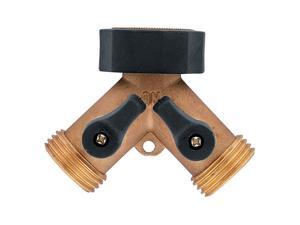 Brass DualOutlet Faucet Adapter Brown Brass DualOutlet Faucet Adapter Brown