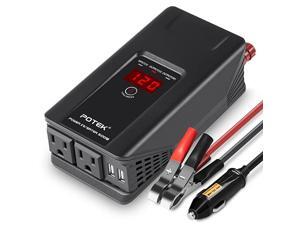 500W Power Inverter DC 12 V to 110V AC Car Converter with Digital Display Dual AC Outlets and Dual USB Charging Ports for Tablets Laptop and Smartphones 500W Power Inverter DC 12 V to 110V AC Car Converter with Digital Display Dual AC Outlets and Dual USB Charging Ports for Tablets Laptop and Smartphones
