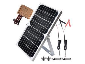 10W 12V Solar Panel Trickle Charger Battery Maintainer Kits + 10A Waterproof Solar Charge Controller + Adjustable Mount Tilt Rack Bracket + Solar Cable for Car RV Marine Boat Off Grid System 10W 12V Solar Panel Trickle Charger Battery Maintainer Kits + 10A Waterproof Solar Charge Controller + Adjustable Mount Tilt Rack Bracket + Solar Cable for Car RV Marine Boat Off Grid System
