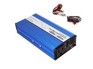180 Watt 360 Watt Peak Pure Sine DC to AC Power Inverter USB Port Cables Included Non UL Listed 180 Watt 360 Watt Peak Pure Sine DC to AC Power Inverter USB Port Cables Included Non UL Listed