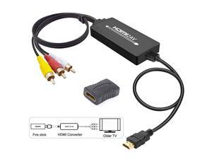 Convert HDMI to RCA Converter 1080P Not Support 4K HDMI to AV Composite Video Audio Converter with HDMI Cord Compatible with Roku Fire Stick Laptop Switch PS4 to Old TV Convert HDMI to RCA Converter 1080P Not Support 4K HDMI to AV Composite Video Audio Converter with HDMI Cord Compatible with Roku Fire Stick Laptop Switch PS4 to Old TV