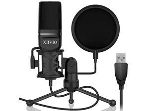 USB Gaming Condenser Microphone PlugPlay Computer PC Microphone Mic with Tripod Stand and Pop Filter for MacWindowsRecording Voice Over Streaming TwitchPodcastingYouTube USB Gaming Condenser Microphone PlugPlay Computer PC Microphone Mic with Tripod Stand and Pop Filter for MacWindowsRecording Voice Over Streaming TwitchPodcastingYouTube