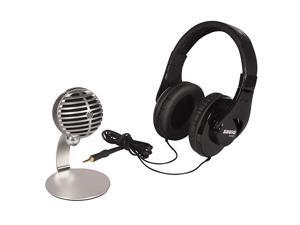 Mobile Recording Kit with SRH240A Headphones and MV5 Microphone including Lightning and USB Cables Mobile Recording Kit with SRH240A Headphones and MV5 Microphone including Lightning and USB Cables
