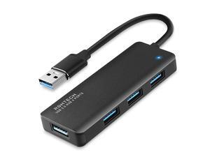 USB Hub 30 4 Port USB 30 Ultra Slim Aluminum Data Hub USB Port Expander Portable USB Splitter Black USB Hub 30 4 Port USB 30 Ultra Slim Aluminum Data Hub USB Port Expander Portable USB Splitter Black