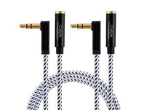 35mm Headphone Extension Cable 35mm Male to Female Stereo Audio Extension Cable90 Degree Right Angle Aux Cable with Gold Plated Connector 15Feet 2Pack 35mm Headphone Extension Cable 35mm Male to Female Stereo Audio Extension Cable90 Degree Right Angle Aux Cable with Gold Plated Connector 15Feet 2Pack
