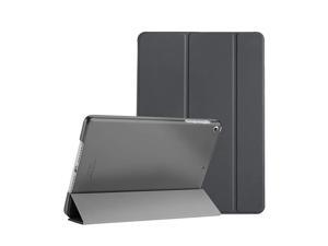 Smart Case for iPad Air 1st Edition Ultra Slim Lightweight Stand Protective Case Shell with Translucent Frosted Back Cover for Apple iPad Air 2013 Model A1474 A1475 A1476 Grey