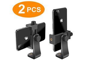 2PCS Smartphone HolderVertical and Horizontal Phone Tripod Mount Adapter with 14 Inch Screw for CellphoneSelfie StickCamera Stand