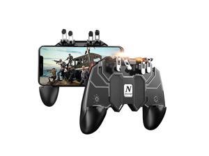Mobile Game Controller Upgrade Phone Controller Gamepad with L1R1 6 Fingers Trigger for Shooter Sensitive and Aim Trigger Controller for Android iOS for Knives Out