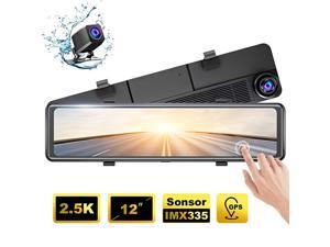 DL12 25K Mirror Dash Cam 12quot Touch Screen Front and Rear Dual Dash Camera for Cars Enhanced Night Vision Backup Camera with Sony Starvis Sensor GPS GSensor Parking Assistance DL12 25K Mirror Dash Cam 12quot Touch Screen Front and Rear Dual Dash Camera for Cars Enhanced Night Vision Backup Camera with Sony Starvis Sensor GPS GSensor Parking Assistance
