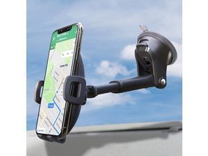 Cup Phone Holder for Windshield/Dashboard/Window, Universal Dashboard & Windshield Sturdy Cup Car Phone Mount with Strong Sticky Gel Pad,Compatible W/ iPhone, Samsung &Other Smartphone