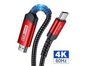 USB C to HDMI Cable 10ft/3M, (4K@60Hz) Type-C to HDMI Cord, Thunderbolt 3 Compatible for MacBook Pro 2018 2017 Air, Samsung Galaxy S21 S20 Ultra Note 20 10 S10 Plus, iPad Pro 2021 -Red USB C to HDMI Cable 10ft/3M, (4K@60Hz) Type-C to HDMI Cord, Thunderbolt 3 Compatible for MacBook Pro 2018 2017 Air, Samsung Galaxy S21 S20 Ultra Note 20 10 S10 Plus, iPad Pro 2021 -Red