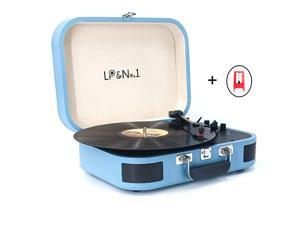 Digitnow Record Player Turntable Suitcase With Multi Function Bluetooth Fm Radio Usb And Sd Card Port Vinyl To Mp3 Converter Newegg Com