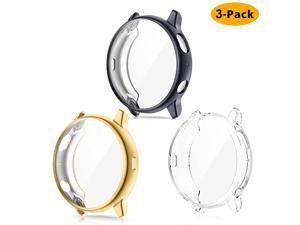 3-Pack Screen Protector Case Compatible with Samsung Galaxy Watch Active 2 40mm 44mm, Plated Soft TPU Case Full Coverage Screen Protective Cover Bumper Frame for Galaxy Active 2 Watch 3-Pack Screen Protector Case Compatible with Samsung Galaxy Watch Active 2 40mm 44mm, Plated Soft TPU Case Full Coverage Screen Protective Cover Bumper Frame for Galaxy Active 2 Watch