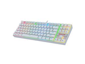 K552 Mechanical Gaming Keyboard 60 Compact 87 Key Kumara Wired Cherry MX Blue Switches Equivalent for Windows PC Gamers RGB Backlit White