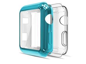 Soft Screen Protector Bumper Case Compatible with Apple Watch 42mm Series 3 Series 2 Pack of 2 All Around Clear+Blue Soft Screen Protector Bumper Case Compatible with Apple Watch 42mm Series 3 Series 2 Pack of 2 All Around Clear+Blue