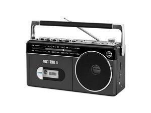 Mini Bluetooth Boombox with Cassette Player Recorder and AmFM Radio Grey Mini Bluetooth Boombox with Cassette Player Recorder and AmFM Radio Grey