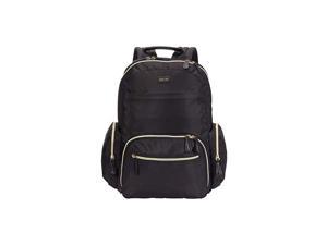 Women's Sophie Backpack Silky Nylon 15" Laptop & Tablet RFID Bookbag for School, Work, & Travel, Black, One Size