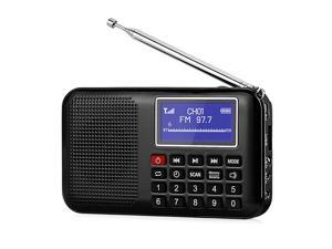 RF28 Portable FM Pocket Radio Support USBMP3AUXTF Card Music Player Speaker Digital Tuning Rechargeable Battery Operated with Flashligh Sleep Timer Black RF28 Portable FM Pocket Radio Support USBMP3AUXTF Card Music Player Speaker Digital Tuning Rechargeable Battery Operated with Flashligh Sleep Timer Black