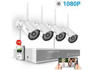 2020 New 1080P Full HD Security Camera System Wireless with 1TB Hard Drive 8 Channel NVR Systems 4PCS 2MP Indoor Outdoor Home Surveillance Cameras with Night Vision Motion Detection 2020 New 1080P Full HD Security Camera System Wireless with 1TB Hard Drive 8 Channel NVR Systems 4PCS 2MP Indoor Outdoor Home Surveillance Cameras with Night Vision Motion Detection