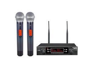 80Channel Dual UHF Wireless Microphone SystemMetal Cordless Mic Set Long Distance 200240Ft16 Hours Continuous Use for Family PartyChurch Karaoke Night WM333 80Channel Dual UHF Wireless Microphone SystemMetal Cordless Mic Set Long Distance 200240Ft16 Hours Continuous Use for Family PartyChurch Karaoke Night WM333