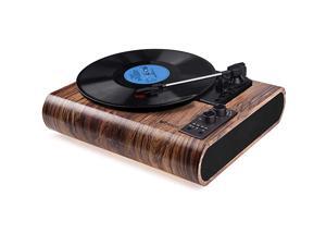 Record Player Vintage Turntable 3Speed Bluetooth Vinyl Player LP Record Player with Builtin Stereo Speaker AMFM Functionand Auxin RCA Output Natural Wood Record Player Vintage Turntable 3Speed Bluetooth Vinyl Player LP Record Player with Builtin Stereo Speaker AMFM Functionand Auxin RCA Output Natural Wood