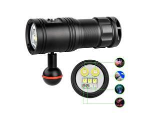 DF30 150 Degree Diving Photography Video Flashlight 2350 Lumen Underwater Camera Dive Light with 32650 Rechargeable Battery DF30 150 Degree Diving Photography Video Flashlight 2350 Lumen Underwater Camera Dive Light with 32650 Rechargeable Battery