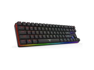 Calibur 60 Mechanical Gaming Keyboard RGB Backlit Wireless Bluetooth 40 and USB Wired 71 Key Compact TKL Red Switch