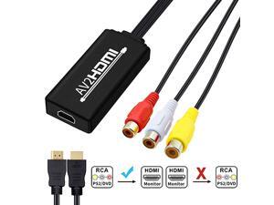 RCA to HDMI Cable AV to HDMI Converter Mini RCA Composite CVBS to HDMI Video Audio Adapter Supporting PAL NTSC for TV PC Laptop Xbox PS2 PS3 STB VHS VCR Camera DVD RCA to HDMI Cable AV to HDMI Converter Mini RCA Composite CVBS to HDMI Video Audio Adapter Supporting PAL NTSC for TV PC Laptop Xbox PS2 PS3 STB VHS VCR Camera DVD