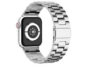 Compatible with Apple Watch Band 42mm 44mm Stainless Steel iWatch Band Strap for Apple Watch Series 5 Series 4 Series 3 Series 2 Series 1 Silver