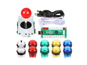 Arcade Buttons 1 Player DIY Kit Joystick 5V LED Arcade Button for Arcade Stick PC Games Mame Raspberry pi Arcade Buttons 1 Player DIY Kit Joystick 5V LED Arcade Button for Arcade Stick PC Games Mame Raspberry pi