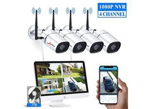 8CH Wireless Home Outdoor Security Camera System WiFi NVR Kits 4Pcs 2MP Wireless Surveillance Night Vision Bullet Waterproof CamerasSmart Plug in Play CCTV SystemEmail Alert 1TB Hard Drive 8CH Wireless Home Outdoor Security Camera System WiFi NVR Kits 4Pcs 2MP Wireless Surveillance Night Vision Bullet Waterproof CamerasSmart Plug in Play CCTV SystemEmail Alert 1TB Hard Drive