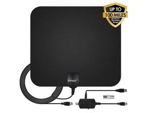 Antenna - HDAntenna Support 4K 1080P, 60-100 Miles Range Digital Antenna for HD, VHF UHF Freeview Channels Antenna with Amplifier Signal Booster, 16.5 Ft Longer Coaxial Cable Antenna - HDAntenna Support 4K 1080P, 60-100 Miles Range Digital Antenna for HD, VHF UHF Freeview Channels Antenna with Amplifier Signal Booster, 16.5 Ft Longer Coaxial Cable