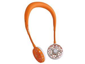 HandsFree Wireless W Fan 2nd Edition Orange Wearable Neckband Fan Flexible amp Portable Design USB Rechargeable Battery HandsFree Wireless W Fan 2nd Edition Orange Wearable Neckband Fan Flexible amp Portable Design USB Rechargeable Battery