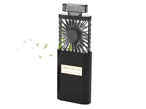 Fan Rechargeable, Mini Personal Fan with Fragrance Portable Fan Pull-out, 3 Speeds, Battery Operated Small Desk Fan for Travel Home Office School Queue (Black) Fan Rechargeable, Mini Personal Fan with Fragrance Portable Fan Pull-out, 3 Speeds, Battery Operated Small Desk Fan for Travel Home Office School Queue (Black)