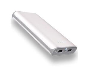 Portable Power Bank 2 USB Ports Mobile Charger External Battery with Flashlight for iPhone 8X 8s 7 Plus 6s 6 Plus iPad Samsung Galaxy Smartphones Tablet and More Gray Frame Portable Power Bank 2 USB Ports Mobile Charger External Battery with Flashlight for iPhone 8X 8s 7 Plus 6s 6 Plus iPad Samsung Galaxy Smartphones Tablet and More Gray Frame