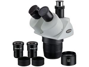 20X/40X Magnification 2X/4X Objective AmScope SW-3T24 Trinocular Stereo Microscope Single-Arm Boom Stand WH10x Eyepieces 