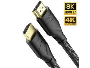 8K HDMI Cable  8K HDMI 21 Cable High Speed HDMI to HDMI TV Cable 48 Gbps 8K60Hz 7680P HDCP 22 444 HDR eARC Compatible with Apple TV Samsung QLED TV 33ft