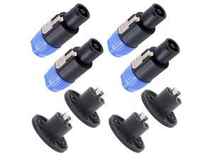 8 Pack Audio Speaker Plug Kit 4 Pole Speaker Plug Twist Lock Compatible with Jack Twist Lock 4 Pole Round Perfect for Neutrik Speakon NL4FC NL4FX NLT4X NL2FC NA4LJ NA4LJX NL4MP NL4MPR 8 Pack Audio Speaker Plug Kit 4 Pole Speaker Plug Twist Lock Compatible with Jack Twist Lock 4 Pole Round Perfect for Neutrik Speakon NL4FC NL4FX NLT4X NL2FC NA4LJ NA4LJX NL4MP NL4MPR