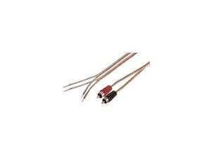 18 AWG 6' Speaker Wire Pair with RCA Males - Black/Red